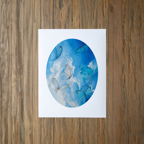 Aqua Aura Skies Fine Art Print