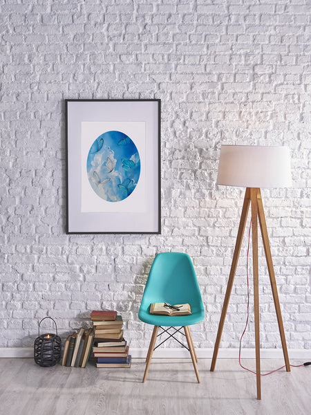 Aqua Aura Skies Fine Art Print