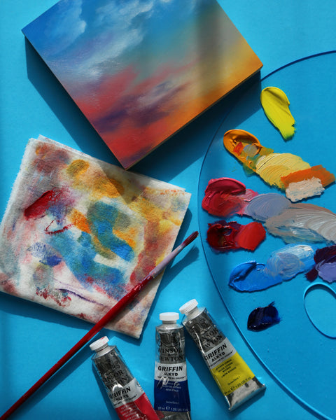 Primary Skies Original Oil Painting