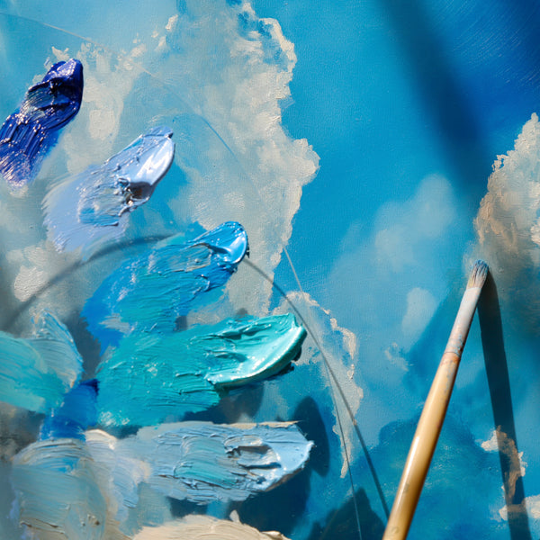 Aqua Aura Skies Original Oil Painting