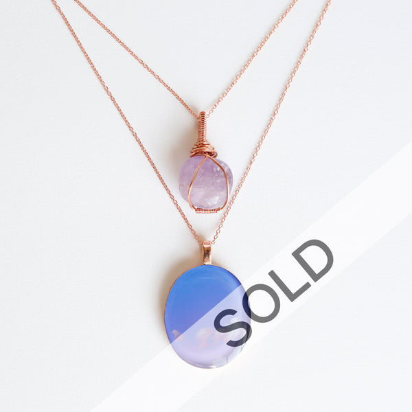 Amethyst Air Bright Copper Necklace