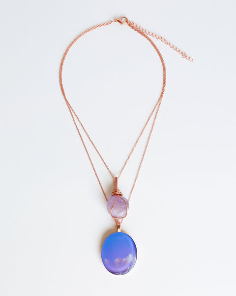 Amethyst Air Bright Copper Necklace