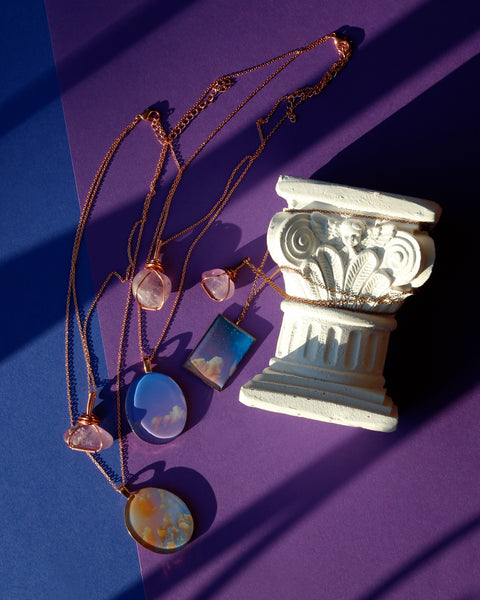 Amethyst Air Bright Copper Necklace