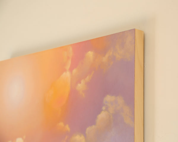 Lemon Yellow Sun Original Oil Painting