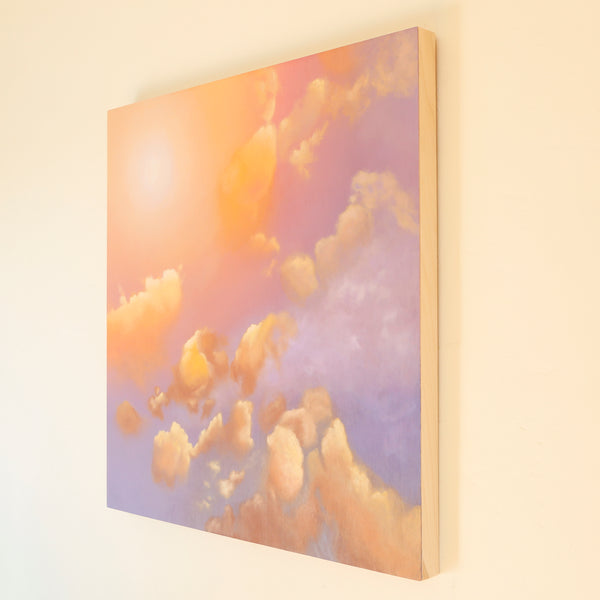 Lemon Yellow Sun Original Oil Painting