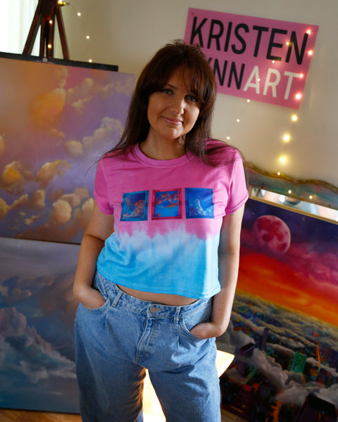Cotton Candy Tie Dye Crop Top