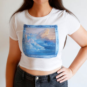 Blue Candy Crop Top