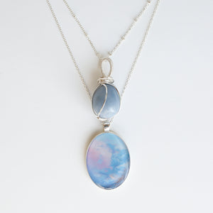 Angelite Skies Silver Necklace