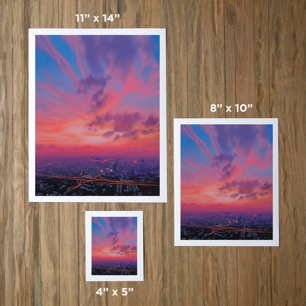 Sunset City Fine Art Print